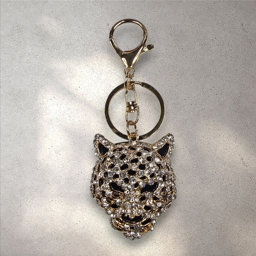 Leopard Cheetah Coach Inspired Bag Charm Keychain Purse - Picture 3 of 6